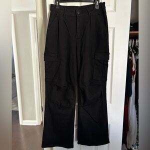 Surprise Ladies Black Cargo Jeans
